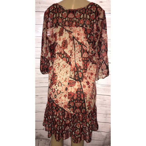 Boho Goblincore Forestcore Paisley Lagenlook Dress - Picture 5 of 8